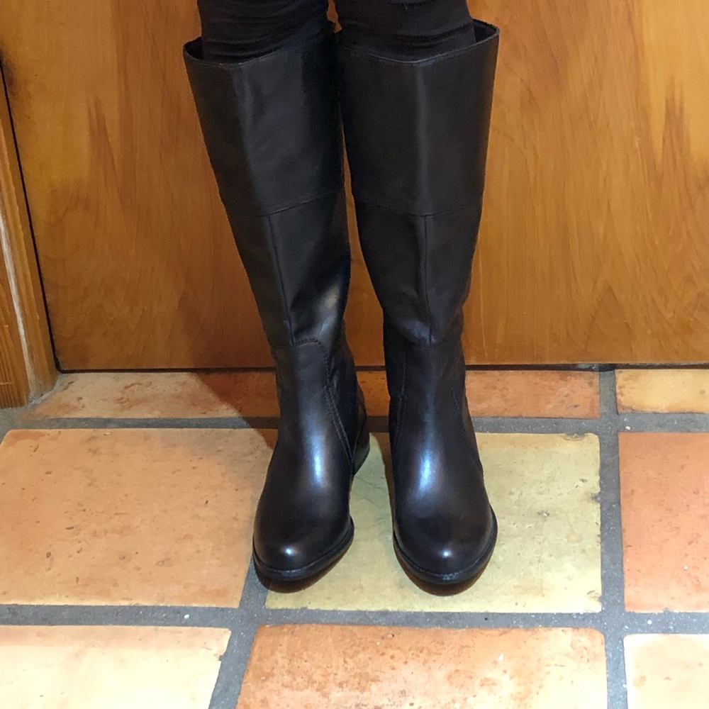 Franco Sarto black leather boots